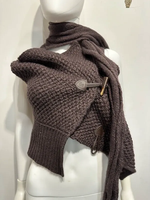 Vintage Cop Copine Wrap Avant Garde Knit Vest Gilet (S)