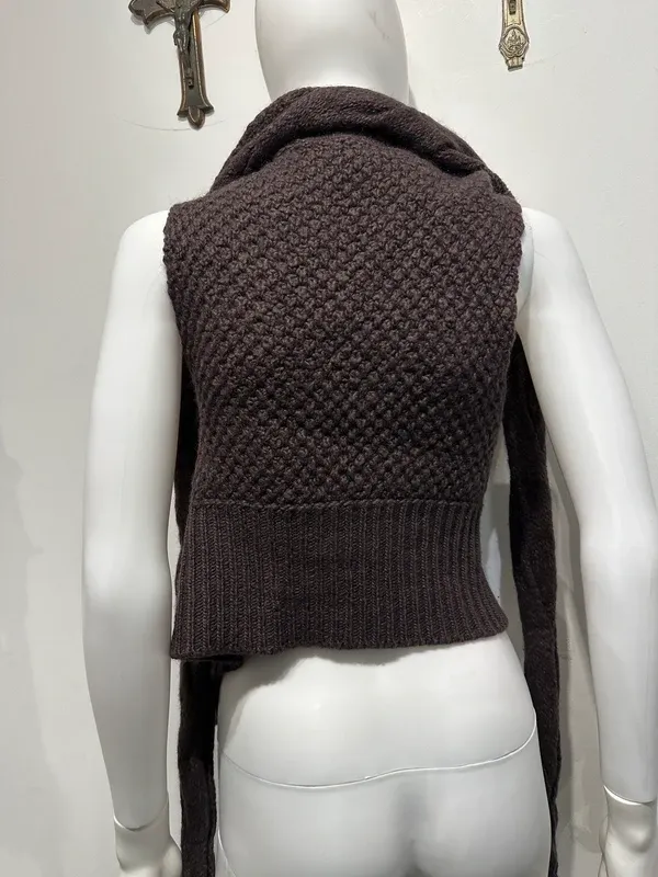 Vintage Cop Copine Wrap Avant Garde Knit Vest Gilet (S) - Image 7