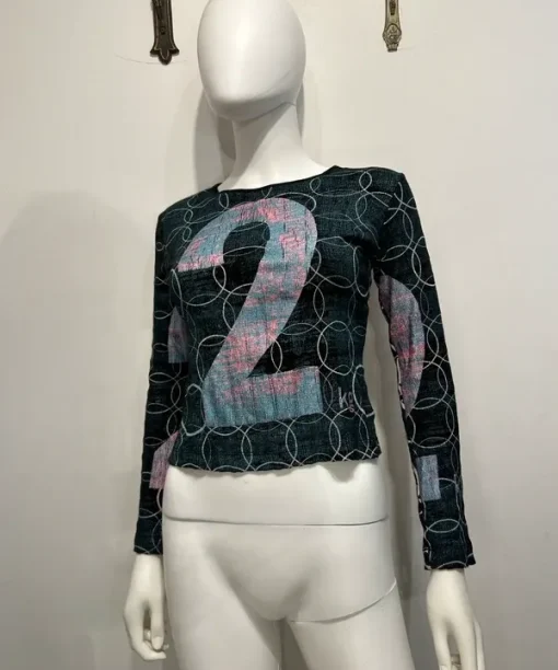 Vintage Custo Barcelona Motif Long sleeve Top (S)