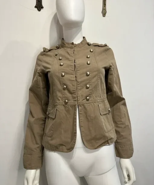 Vintage Beige Military Napoleon Jacket (S)