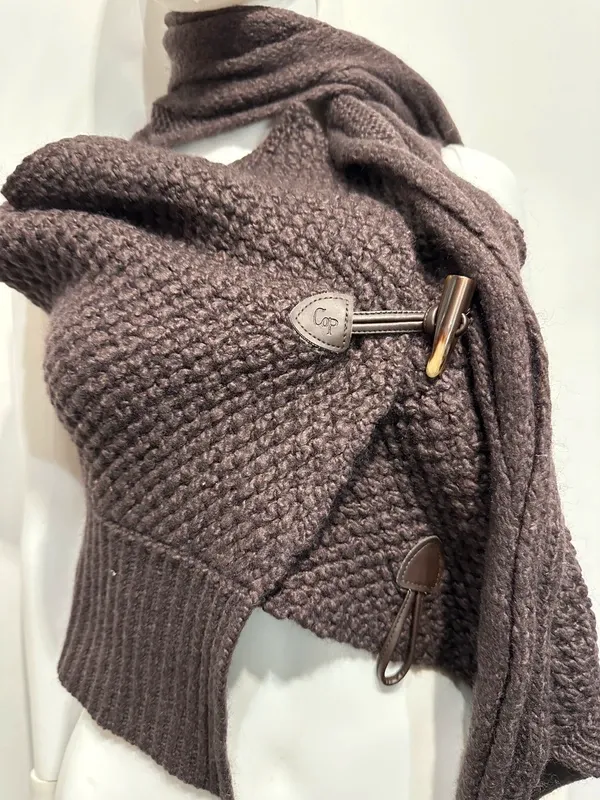 Vintage Cop Copine Wrap Avant Garde Knit Vest Gilet (S) - Image 3