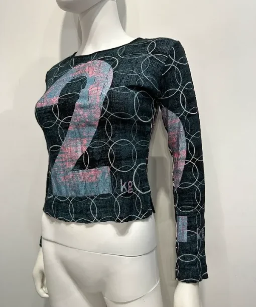 Alternative view of Vintage Custo Barcelona Motif Long sleeve Top (S)