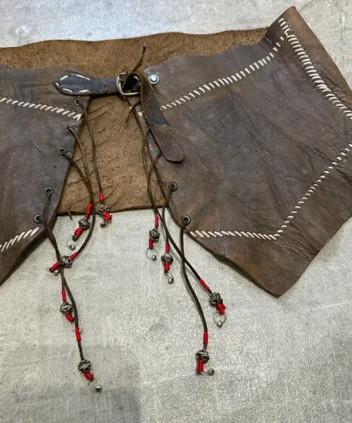 Alternative view of Vintage Boho Fringe Bespoke Leather Oversized Hippy Belt