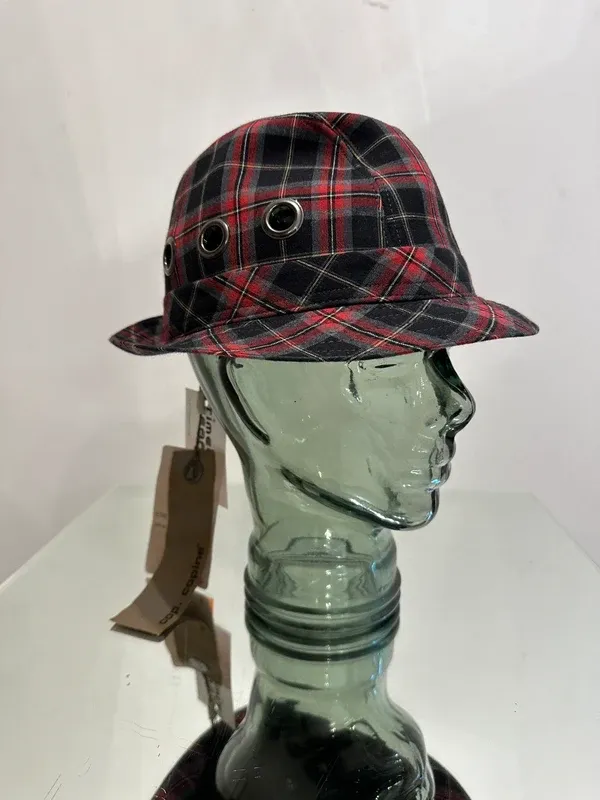 Vintage Deadstock Cop Copine Tartan Fedora Hat - Image 7