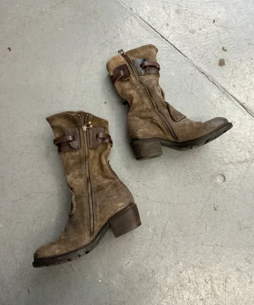 Alternative view of Vintage AS.98 Ankle Slouch Biker Boots (UK 4-4.5)