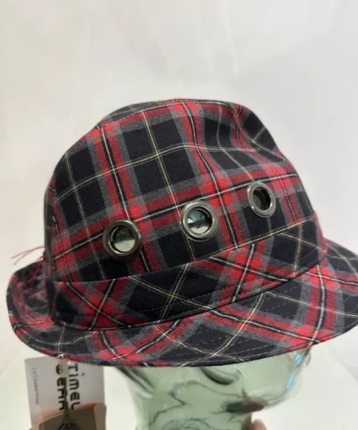 Alternative view of Vintage Deadstock Cop Copine Tartan Fedora Hat