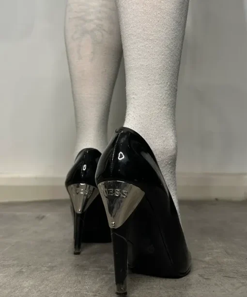 Alternative view of Vintage Guess embossed pump stilettos black (UK 7)
