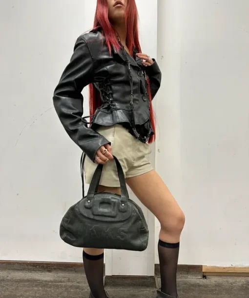 Alternative view of Vintage Alexander Wang Leather Mini Shorts (XS)