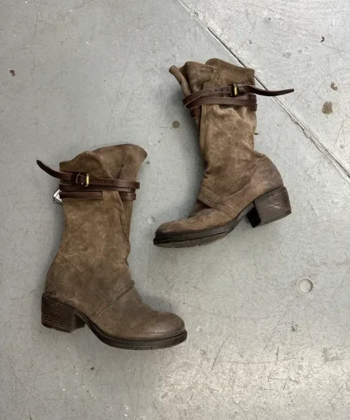 Vintage AS.98 Ankle Slouch Biker Boots (UK 4-4.5)