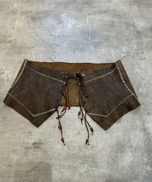 Vintage Boho Fringe Bespoke Leather Oversized Hippy Belt