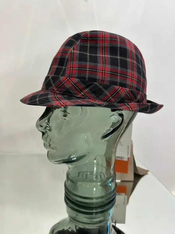 Vintage Deadstock Cop Copine Tartan Fedora Hat - Image 5