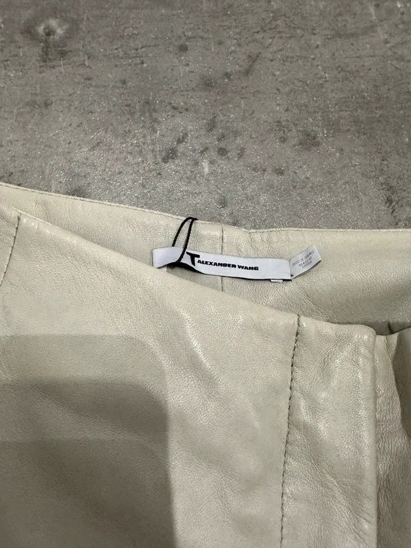 Vintage Alexander Wang Leather Mini Shorts (XS) - Image 6