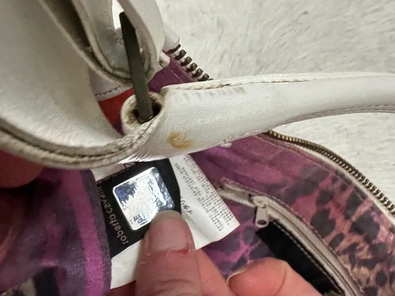 Vintage Real Leather Just Cavalli Vintage Shoulder Bag - Image 3
