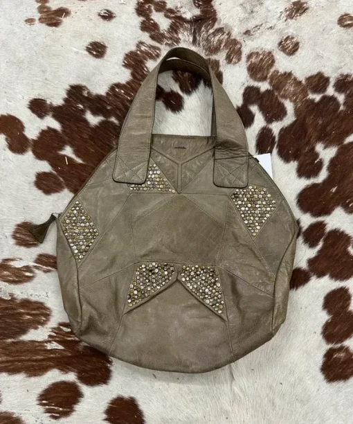 Vintage 2000s 90s Diesel Studded Leather Shoulder Bag