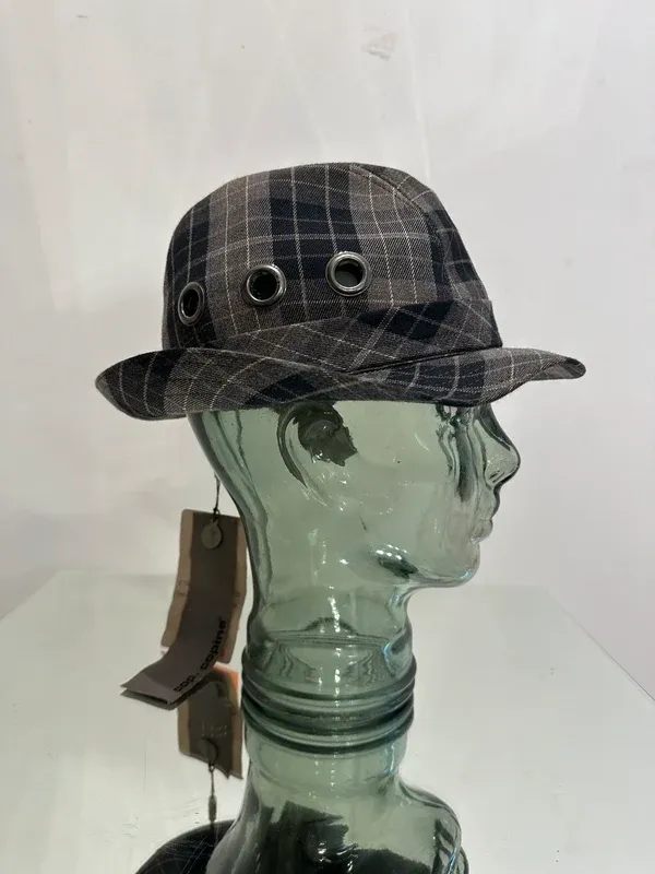 Deadstock Vintage Cop Copine 2010s Indie Sleaze Fedora Tartan Hat