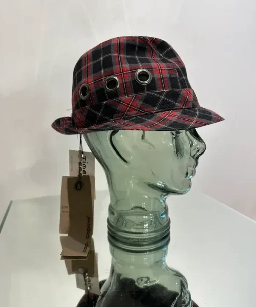 Vintage Deadstock Cop Copine Tartan Fedora Hat