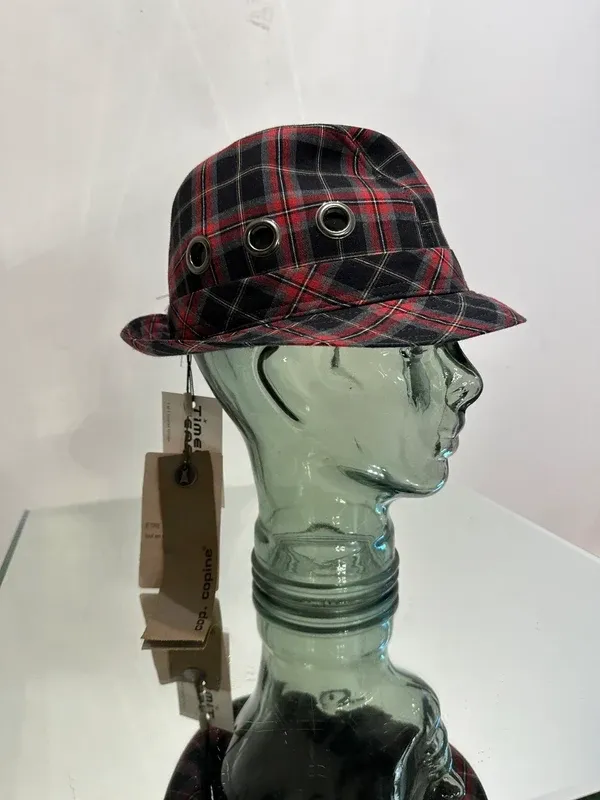 Vintage Deadstock Cop Copine Tartan Fedora Hat