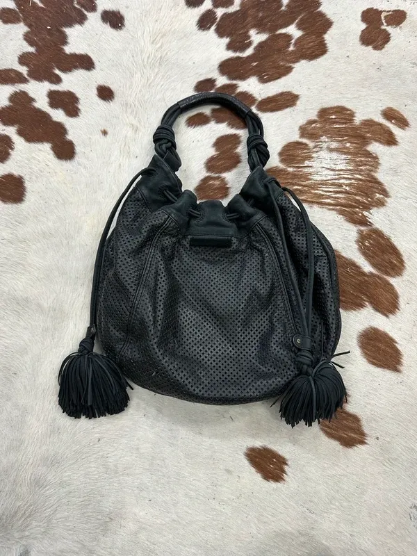 Vintage Slouch 2010s Juicy Couture Tassel Shoulder Bag - Image 2