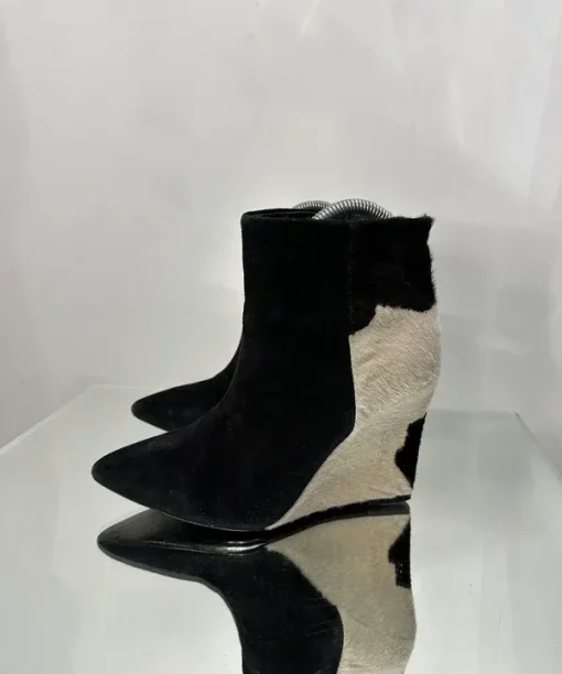 Vintage Allsaints Ponyhair Wedge Platform Ankle Boots (UK 4/4.5)