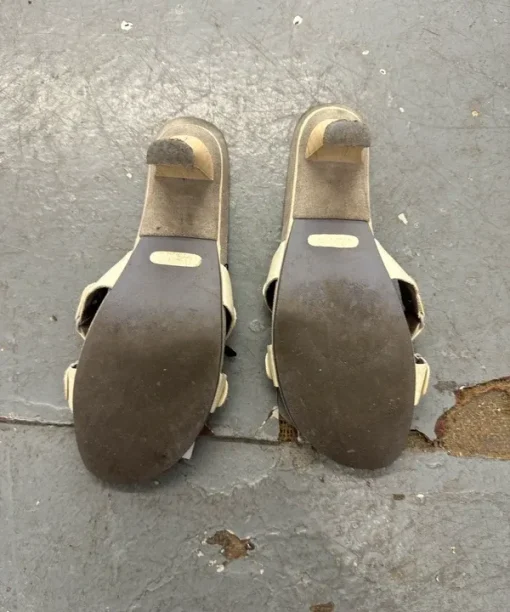 Alternative view of Vintage Diesel Leather Suede Open Toe Slip on Heels (UK 5-5.5)