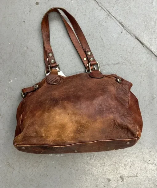 Alternative view of Vintage Save the Queen Leather Boho Shoulder Bag