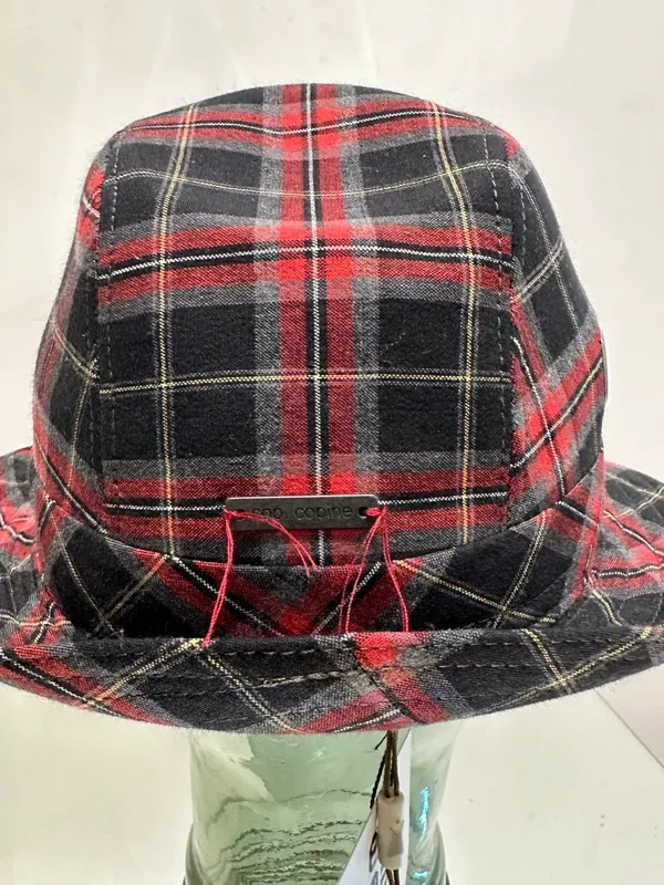 Vintage Deadstock Cop Copine Tartan Fedora Hat - Image 3
