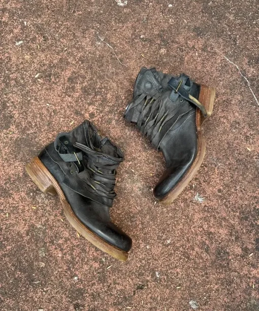 Vintage AS.98 Leather Buckle Ankle Boots (UK 7)
