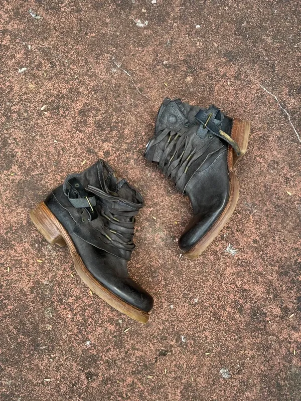 Vintage AS.98 Leather Buckle Ankle Boots (UK 7)