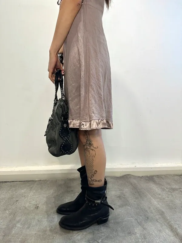 Vintage Morgan de Toi Coquette Lace up Mini Dress ( - Image 3