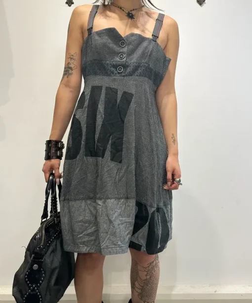 Alternative view of Vintage Parisian Archive Utility Midi Dress (M)