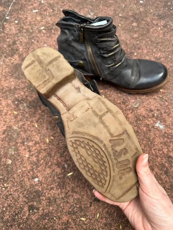 Vintage AS.98 Leather Buckle Ankle Boots (UK 7) - Image 3