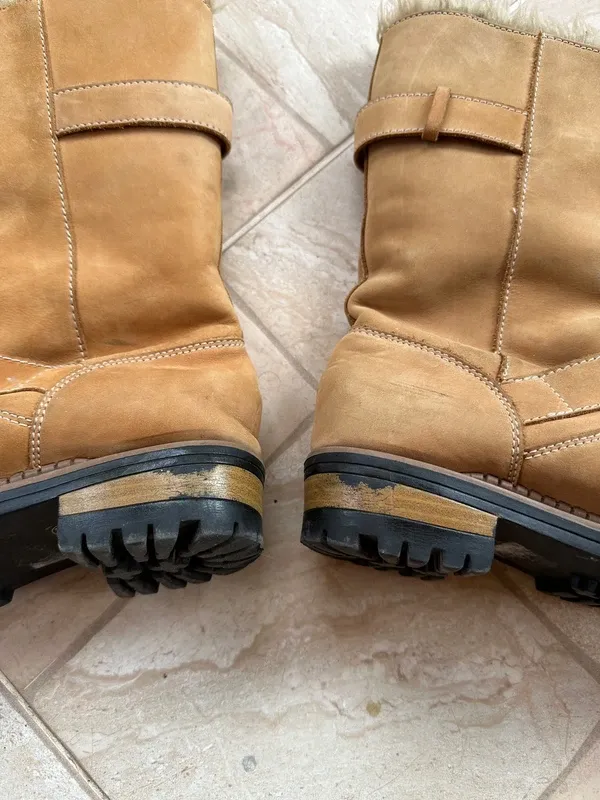Vintage 2000s Y2K Faux Fur Buckle Boots (UK 5 EU 38 US 7) - Image 4