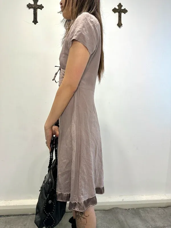 Vintage Morgan de Toi Coquette Lace up Mini Dress ( - Image 4