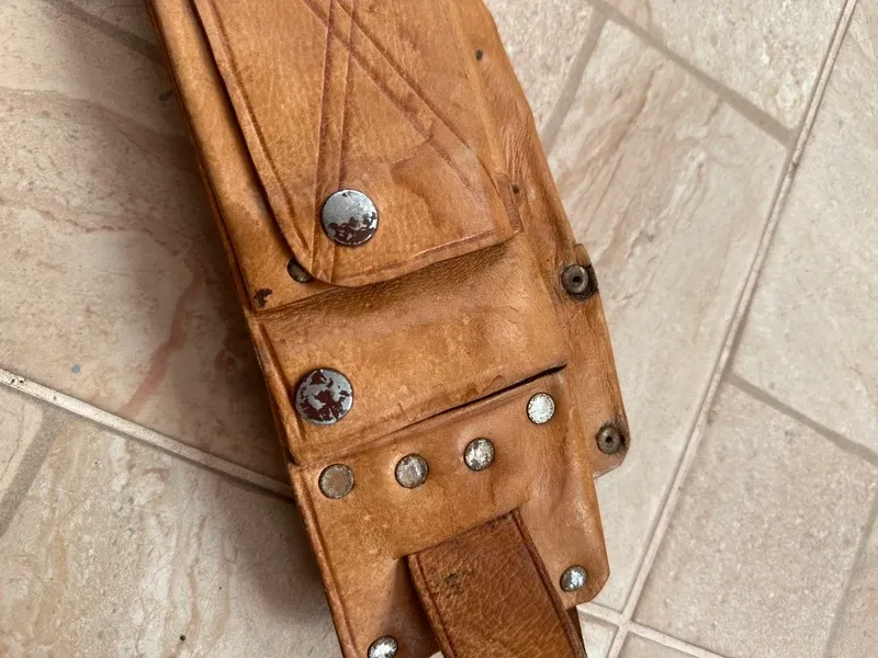 Vintage Leather Hippy Festival Utility Pocket Belt ( adjustable size) - Image 6