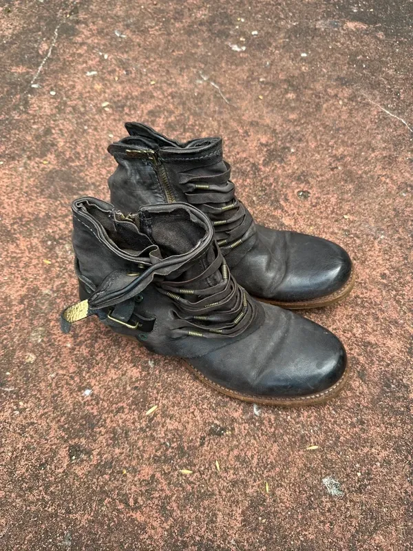 Vintage AS.98 Leather Buckle Ankle Boots (UK 7) - Image 7