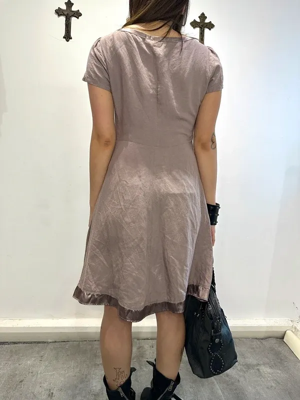 Vintage Morgan de Toi Coquette Lace up Mini Dress ( - Image 5