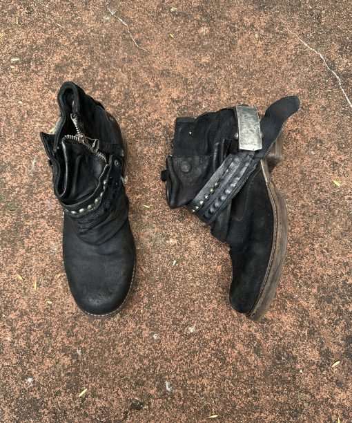 Vintage AS.98 Slouch Buckle Moto Ankle Boots (UK 4 EU 37 US 6)