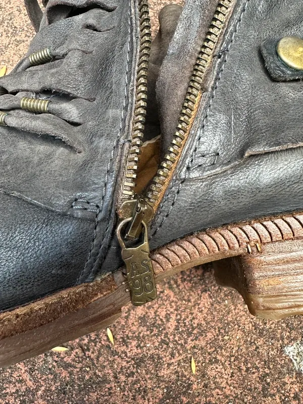 Vintage AS.98 Leather Buckle Ankle Boots (UK 7) - Image 6