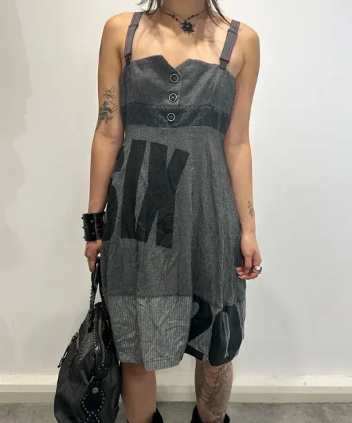 Vintage Parisian Archive Utility Midi Dress (M)
