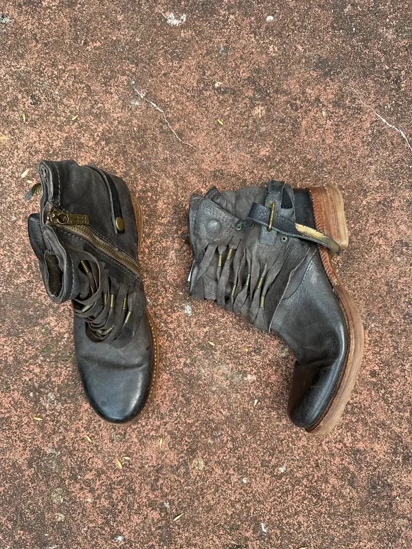 Vintage AS.98 Leather Buckle Ankle Boots (UK 7) - Image 2