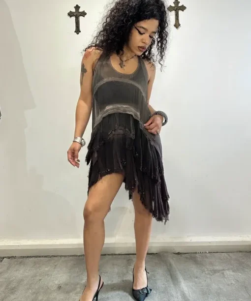 Vintage AllSaints 100% Silk Rara Mini Dress