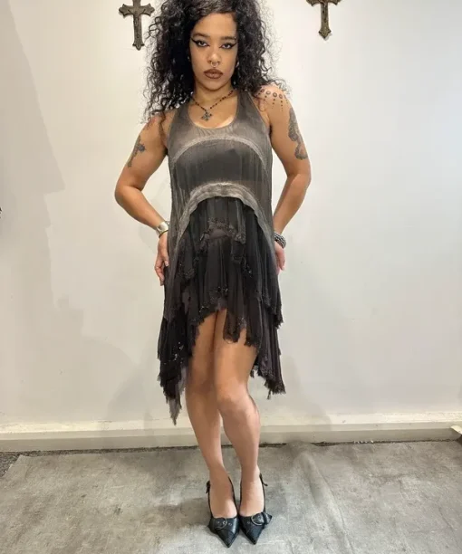 Alternative view of Vintage AllSaints 100% Silk Rara Mini Dress