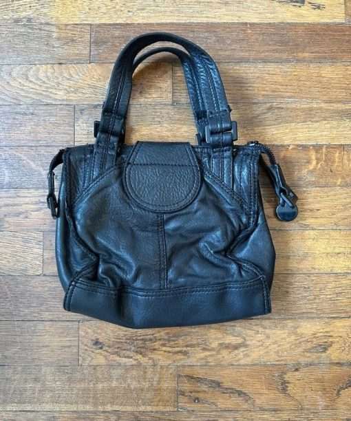 Alternative view of Vintage Black Lambs Leather Diesel Handbag