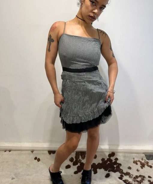 Vintage Italian Tulle Babydoll Mini Dress (S)