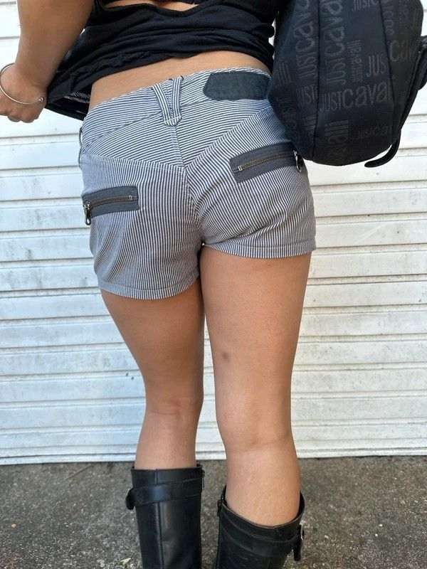 Vintage Pinstripe Diesel Low Rise Booty Shorts (S) - Image 2