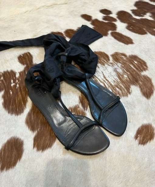 Alternative view of Vintage Alexander McQueen Skull Lace up Open Toe Sandals (UK 4.5 EU 37 US 6.5)