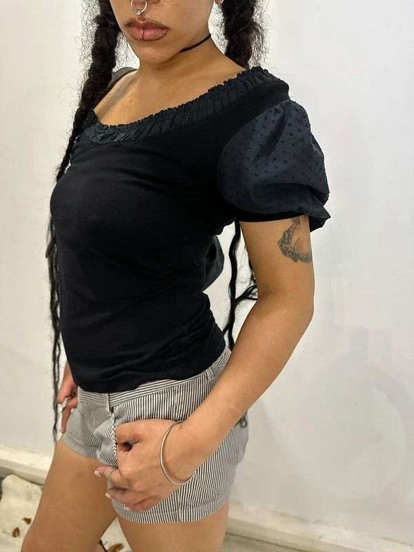 Vintage Morgan De Toi Grunge Capped Sleeve Top (S/M) - Image 3