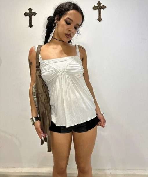 Alternative view of Vintage Morgan de Toi Milkmaid Cotton Tank Top (S)