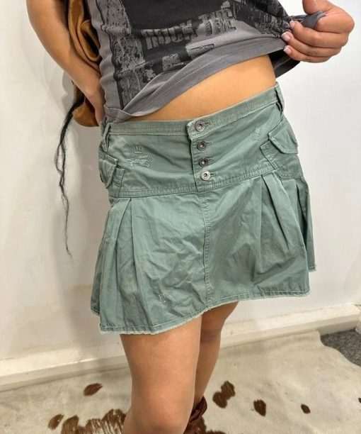 Vintage 2000s Diesel Pleated Mini Skirt (M)