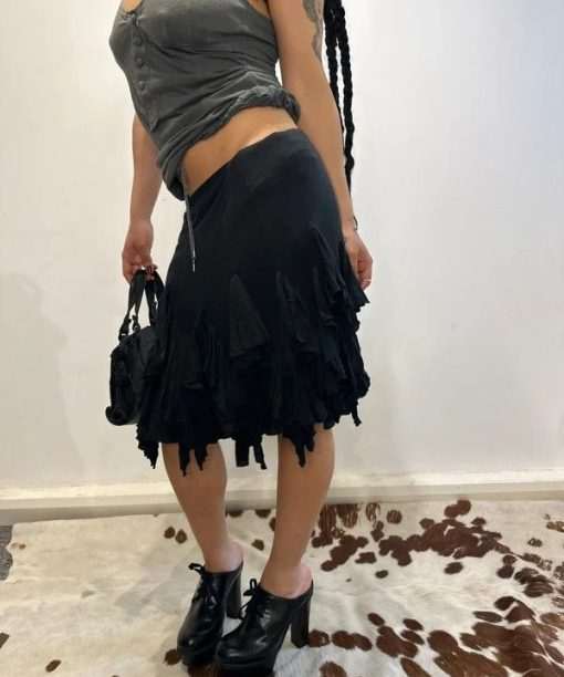 Alternative view of Vintage Ralph Lauren Ruffle Midi Skirt (S/M)